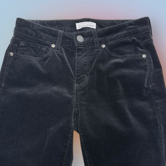 LOFT Denim - LOFT Women’s 25 Black CURVY SKINNY Velvet Jeans